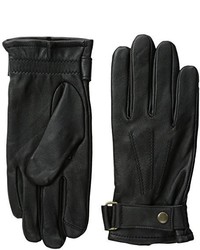 Touchpoint Leather Gloves With Belted Cuffs