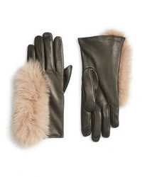 Echo Touchscreen Compatible Gloves With Genuine Fox Fur Trim