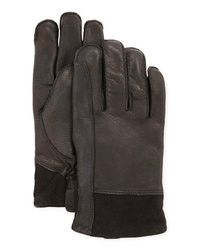 UGG Australia Gibson Leather Gloves Black