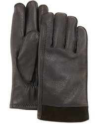 Gibson Ugg Australia Leather Gloves Black