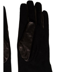 A.P.C. Wool Trimmed Leather Gloves