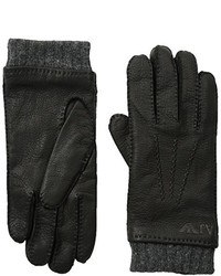 Armani Jeans Yh Leather And Knit Gloves