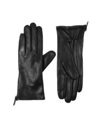 AllSaints Zip Leather Tech Gloves