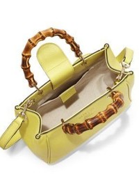 Gucci Bamboo Shopper Mini Leather Top Handle Bag