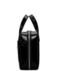 Kara Black Leather Small Brick Bag