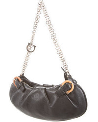 Salvatore Ferragamo Pebbled Leather Handle Bag