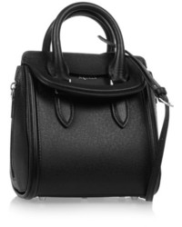 Alexander McQueen The Heroine Mini Textured Leather Shoulder Bag Black