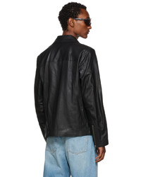 Diesel Black Korn Leather Jacket