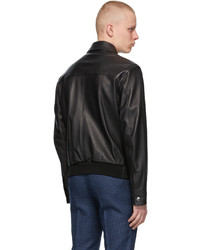 BOSS Black Leather Meras Jacket