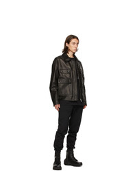 1017 Alyx 9Sm Black Leather Police Jacket