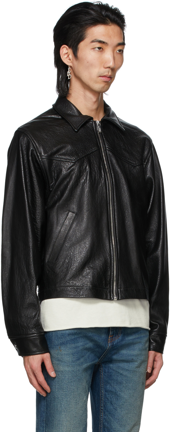 Enfants Riches Deprimes Black Leather Signature Western Jacket, $2,875 ...