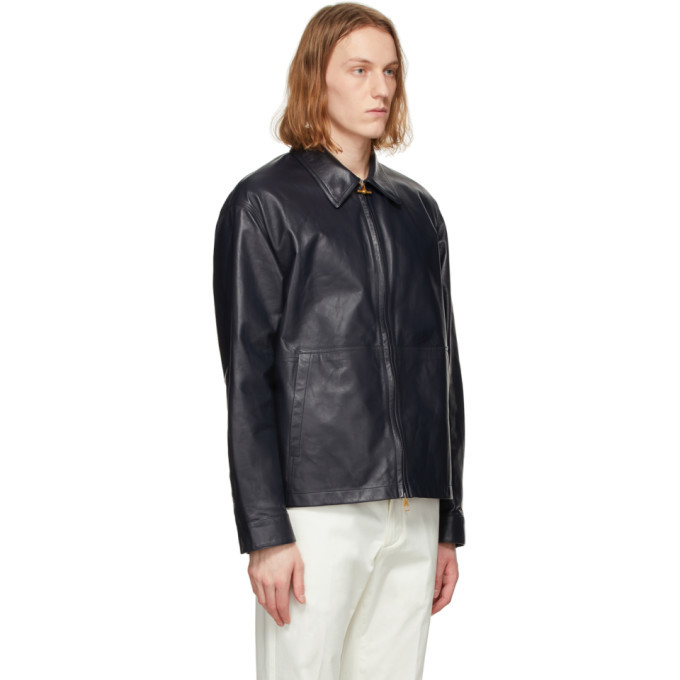 Dunhill Black Leather Work Jacket, $1,835 | SSENSE | Lookastic