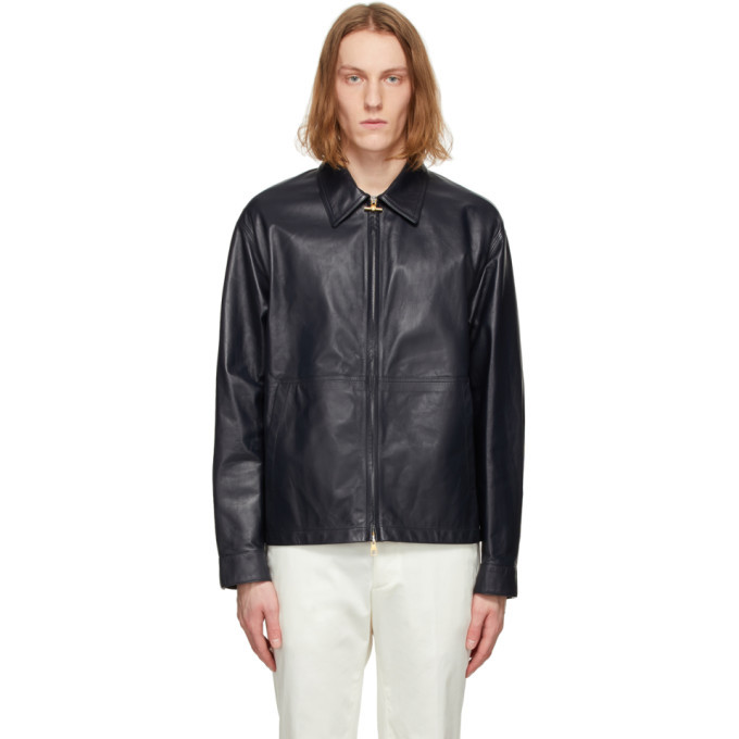 Dunhill Black Leather Work Jacket, $1,835 | SSENSE | Lookastic