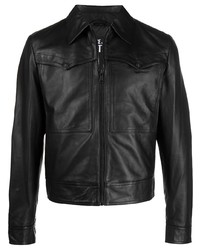 VERSACE JEANS COUTURE Front Flap Pocket Leather Jacket