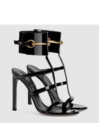 Gucci Ankle Strap Patent Leather Sandal