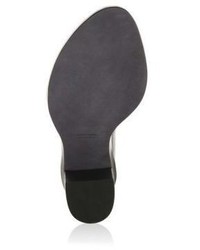 Ann Demeulemeester Asymmetrical Leather Block Heel Sandals