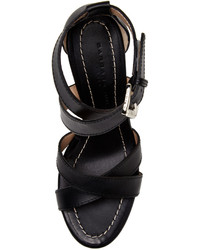 Barbara Bui Leather Strappy Chunky Heel Sandal