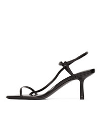 The Row Black Bare Heeled Sandals