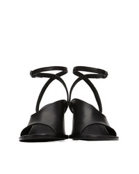 Ann Demeulemeester Black Curved Heel Sandals