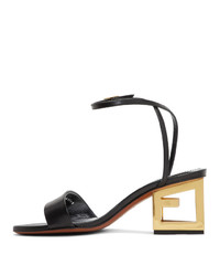 Givenchy Black G Heel Sandals
