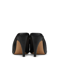 Bottega Veneta Black Leather 90 Thong Heeled Sandals