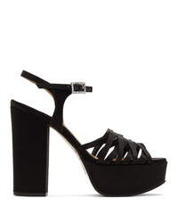 Marc Jacobs Black The Glam Heeled Sandal