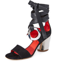 Proenza Schouler Block Heel Lace Up Sandals