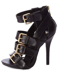 Charlotte Russe Buckled Belted Strappy High Heels