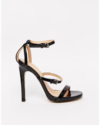 Head Over Heels By Dune Mermaide Black Barely There Heeled Sandals