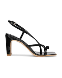 BY FA Carrie Patent Leather Slingback Sandals