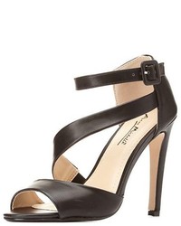 Charlotte Russe Anne Michelle Curved Strappy Peep Toe Heels