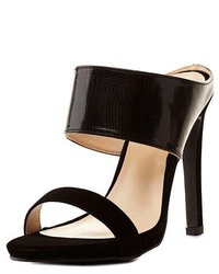 Charlotte Russe Anne Michelle Strappy High Heel Mule Sandals