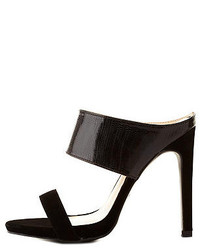 Charlotte Russe Anne Michelle Strappy High Heel Mule Sandals