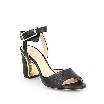 Chloé Chloe Leather Ankle Strap Sandals Black | Where to buy & how to wear