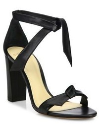 Alexandre Birman Clarita Leather Block Heel Sandals