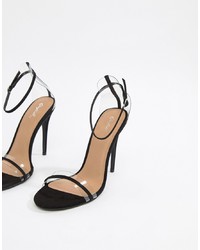 Qupid Clear Strap Barely There Sandals