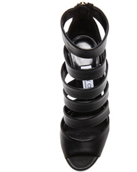 Jimmy Choo Dame Nappa Leather Heeled Sandals In Black
