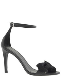 J.Crew Fabric Bow Leather High Heel Sandals