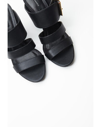 Forever 21 Faux Leather Strappy Mules
