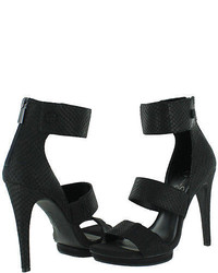 Jessica Simpson Fransi Embossed Leather Heels Sandals