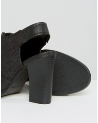 G Star G Star Lynn Black Leather Heeled Sandals