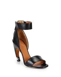 Givenchy Leather Ankle Strap Sandals Black
