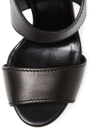 Gucci Nadege Stirrup Bamboo Buckle Leather High Heel Sandal