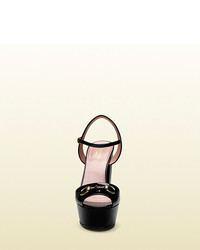 Gucci Patent Leather Platform Sandal