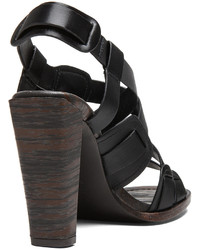 3.1 Phillip Lim Leather Strapped Heel Sandals In Black