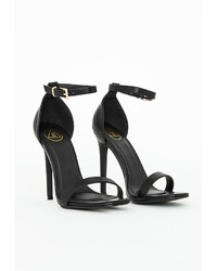 Missguided Barely There Strappy Heeled Sandals Black
