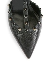 Valentino Noir Rockstud Leather Slingbacks