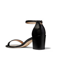 Stuart Weitzman Simple Textured Leather Sandals