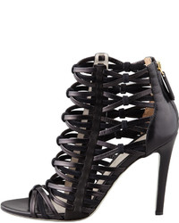 Jason Wu Strappy Leather Suede Cage Sandal