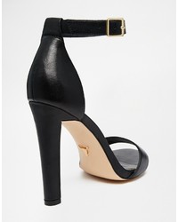 Windsor Smith Desiree Black Leather Barely There Heeled Sandals